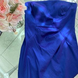 Strapless Calvin Klein Blue Dress